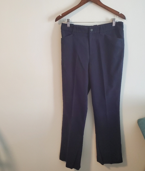 NWT Lauren Ralph Lauren trousers dark blue soft size 8 business casual - Picture 1 of 10